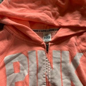 Peach Victoria secrets zip up